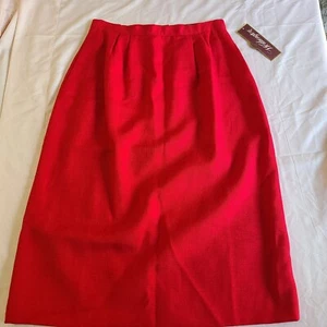 Vintage Worthington Red Pencil Skirt Size 12 NWT Lined Business Office Secretary - Picture 1 of 12