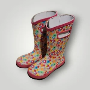 BOGS Rain Snow Boots Puddle BT Flowers Size 2 - 100% Waterproof NIB - Picture 1 of 6