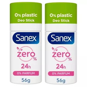 SANEX - Solid Zero Deodorant Stick - Deodorant Unisex 9663 - Pack of 2 x 56g - Picture 1 of 1
