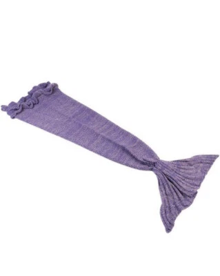 Manta cola de sirena ganchillo púrpura, cola de sirena niños, niñas Foto 1 de 4