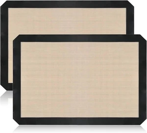 Silicone Baking Mats, Non-Stick, Reusable, 2-Pack, Half Sheet Pans - Picture 1 of 3