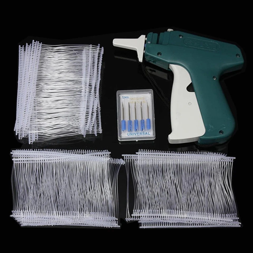 Clothes Tagging Gun Label Attacher 1000 White Barbs 5 Extra Steel Needles