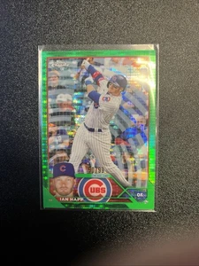 Refractor de sonar verde cromado Topps 2023 #102 Ian Happ/99 Chicago Cubs - Imagen 1 de 1