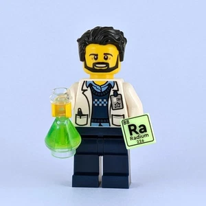 Lego Nuclear Scientist Guy Minifigur mit Glow in the Dark Radium Zubehör! - Bild 1 von 3