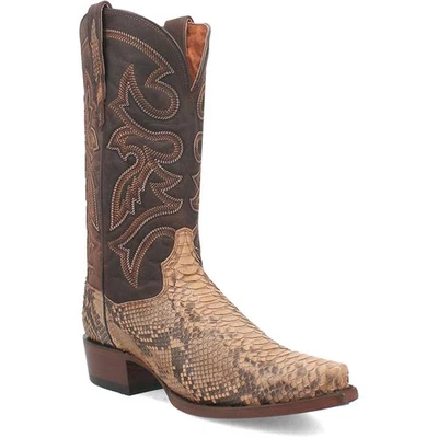 Bota de Vaquero Dan Post Sturgis Sand Python Serpiente Punta Corta Western (Talla Hombres EE. UU.) Foto 1 de 4