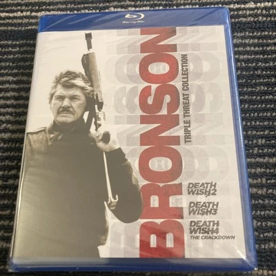 Bronson Triple Threat Collection Blu-ray (Death Wish 2, 3, & 4) - 3 Film sealed Foto 1 de 3