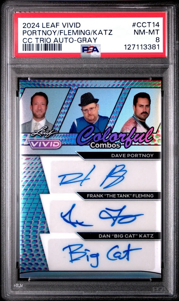 2024 Leaf Dave Portoy Big Cat Frank The Tank Fleming Triple Auto /9 - Image 1 of 2