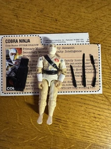Gijoe 1984 Storm Shadow With Red Back File Card No Bow - Bild 1 von 11