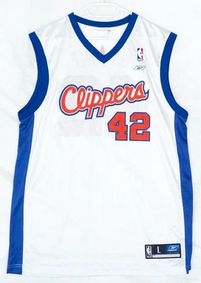 Camiseta deportiva blanca vintage Reebok LA Clippers marca Elton #42 talla L Foto 1 de 4