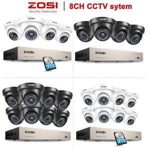 ZOSI H.265+ 1080P Security Camera System 8CH CCTV DVR Home Outdoor 3000TVL 2TB - Picture 1 of 26