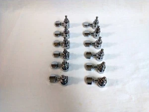 Two Sets of Chrome 6 In Line Tuning Machines Right Handed - Picture 1 of 8