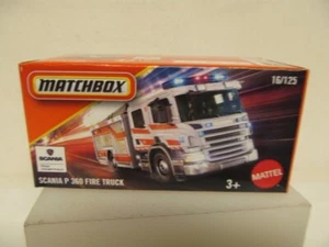 Matchbox - BOXED WHITE SCANIA P360 FIRE TRUCK - Picture 1 of 2