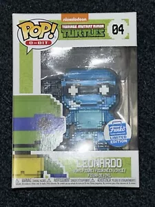 Funko Pop 8-Bit Ninja Turtles TMNT Leonardo #04 Shop Exclusive New In Box - Picture 1 of 7