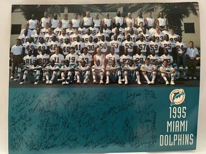 1995 MIAMI DOLPHINS-8X10 TEAM PHOTO-Marino,Shula - Picture 1 of 4
