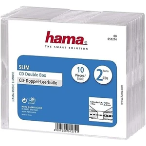 30x Hama 51274 Étui à Bijoux Slim Double CD, 3 x Pack de 10 - Transparent - Photo 1/16