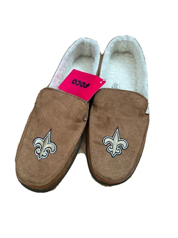 Mens Foco NFL Team Logo Moccasin Slippers (New Orleans Saints) Large (11-12) Cover