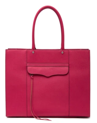 NWT $298 Rebecca Minkoff MAB Leather Tote in Bright Fuchsia! - Image 1 of 4