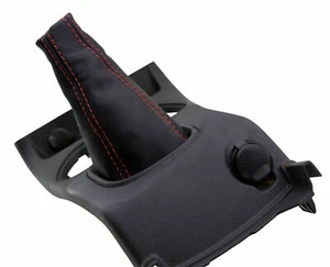 Fits 05-10 Chevrolet Cobalt LS LT Vinyl Manual Shift Boot Black Cover,Red Stitch - Foto 1 di 4