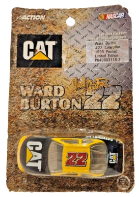 Action Cat Ward Burton No22 NASCAR, масштаб 1,64 серийный автомобиль ограниченный выпуск - Изображение 1 из 4