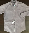 $69 Nordstrom Men?S Trim 100% Cotton Multi Color Plaid Button Down Dress Shirt