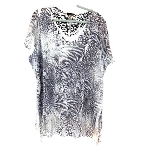 90s Brittany Black Forest Fairy Lace Shirt Women's 3X Whimsygoth FairyGoth USA - Picture 1 of 8