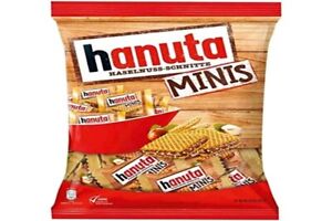 Hanuta Minis Hazelnut Chocolate Wafers - 19 Mini Packs - Ferrero - 200 grams