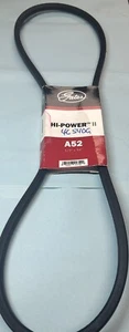 Gates Hi-Power II A52 V-Belt - 1/2" x 54" - High Performance, Durable - Picture 1 of 2