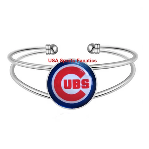 MLB - Chicago Cubs Team Logo Adjustable Bangle Bracelet Cover