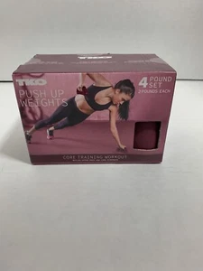 TKO Maroon Push Up Dumbbells Weights 4 Pound Set (Two 2 LB Weights) Training - Picture 1 of 5