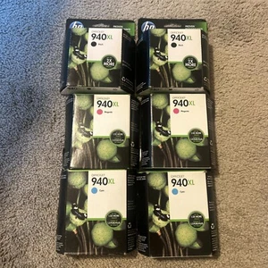HP 940XL High Capacity Black Magenta Cyan Ink Cartridges Lot NO YELLOW - Picture 1 of 6