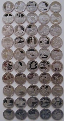 2010~2019 S~ ATB America the Beautiful Quarters Clad Proof - Complete 50 Coins - Image 1 of 4