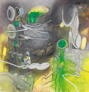 ROBERTO MATTA Abstract Art Poster or Canvas Print "The Where at Flood Tide" - Picture 1 of 1