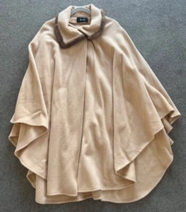 Harrods S / M / L cape beige / cream collar Jimmy Hourihan Vintage Cashmere - Picture 1 of 17