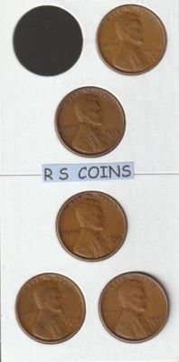 BEST  SELLERS  SALE  set  of  LINCOLN  CENTS  1935S thru 1955S =  25  F/VF coins - Image 1 of 3