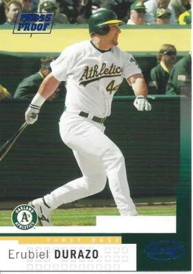 2004 Leaf Press Proof Blue Erubiel Durazo 67 Athletics 022/100 - Image 1 of 2
