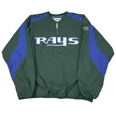 Vtg Tampa Bay Rays Jacket Men's XXL Green Devil Hitting Windbreaker Y2k MLB - Image 1 of 4