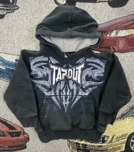 Vintage Y2K Tapout Hoodie Kids Toddler Size 5 MMA Black 2000s - Picture 1 of 6