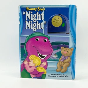 Becker & Mayer Barney Says Night Night Vintage Hardback Book for Toddlers - Imagen 1 de 6