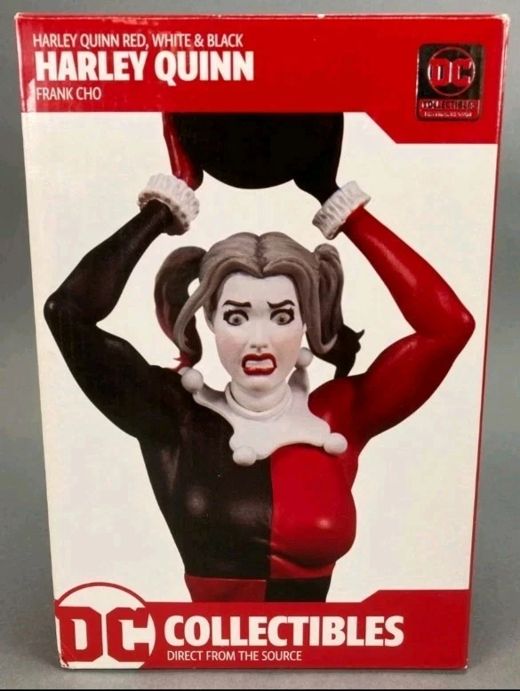 Harley Quinn Red White & Black DC Collectibles Statue Signed by Frank Cho
