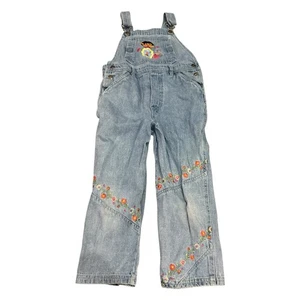 Y2K 2002 Nickelodeon Dora the Explorer Embroidered Denim Overalls-- Youth 6 - Picture 1 of 6