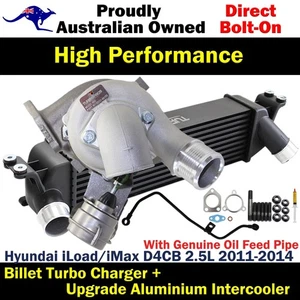 Billet Turbo+Intercooler+Oil Feed Pipe For Hyundai iLoad/iMax D4CB 2.5L - Imagen 1 de 11