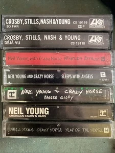 Neil Young Cassette Lot + Crosby, Stills, Nash & Young - Picture 1 of 1
