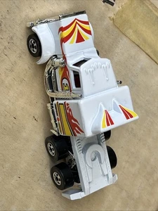 Rare Vintage Hot Wheels 1982 LONG SHOT Semi Truck White Pennzoil Hong Kong Nice - Picture 1 of 4