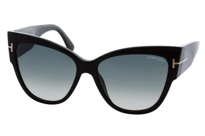 TOM FORD ANOUSHKA FT0371 01B Sunglasses Black Frame Gradient Lenses 57mm - Image 1 of 4