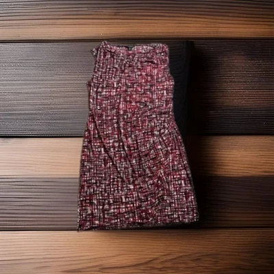 George Fit & Flare Hasta la Rodilla Rojo Negro Blanco Elástico Talla-12-14/L Foto 1 de 4