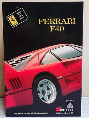 Non Montato Pocher 1/8 Ferrari F40 Pressofuso Auto El Kit K55F40 Italia ABB111@ - Immagine 1 di 4