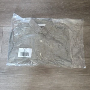 Janie and Jack Boys The Linen-Cotton Shirt Size 5 lichen green heather - Picture 1 of 2