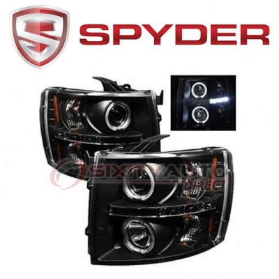 SPYDER Auto Headlight Set for 2007-2013 Chevrolet Silverado 1500 - ls Foto 1 de 4