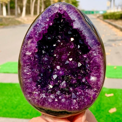 2.5LB Natural agate Amethyst geode quartz cluster crystal specimen Healing - Image 1 of 4