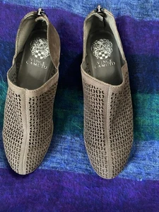 Vince Camuto 6,5 Damen schokobraun Reißverschluss hinten mittelhoher Knöchel Blockabsatz Lazar-Schnitt - Bild 1 von 6